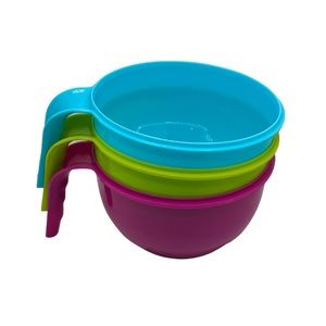 Set of 3 BPA Free microwave safe multipurpose food bowls Mugs 28oz